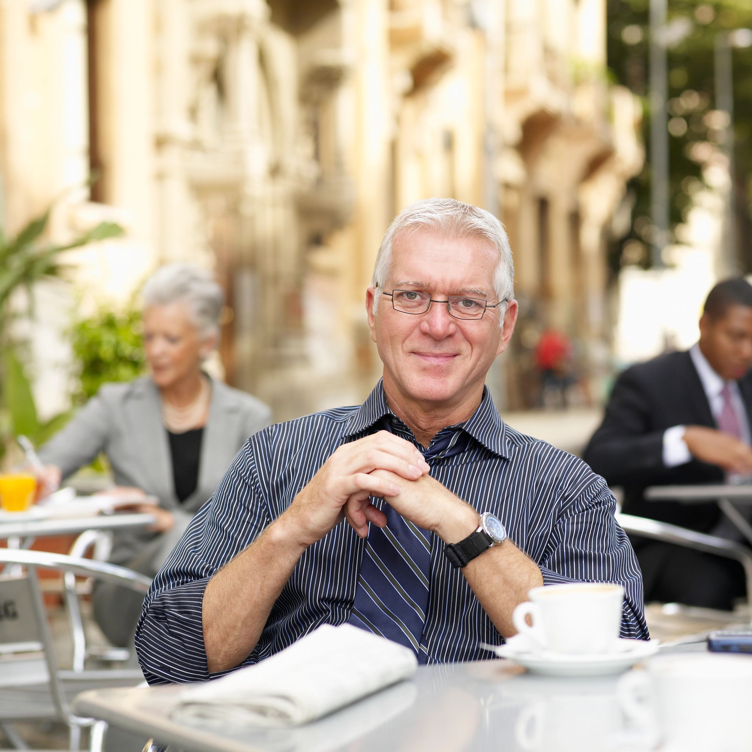 Portrait of cafe guest
