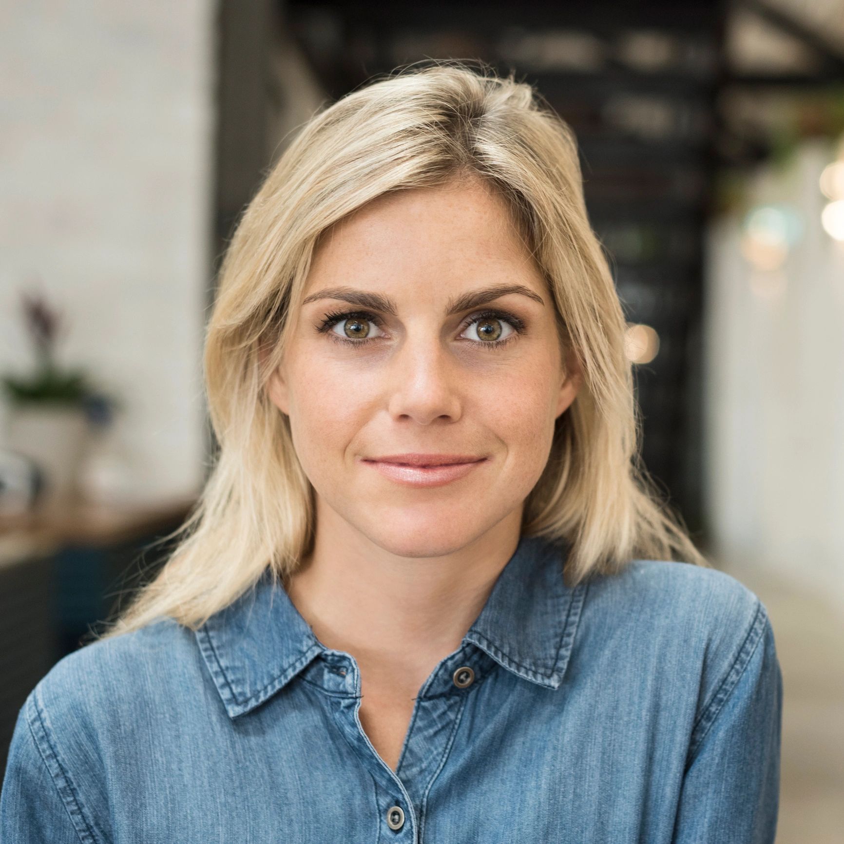 Portrait of smiling customer